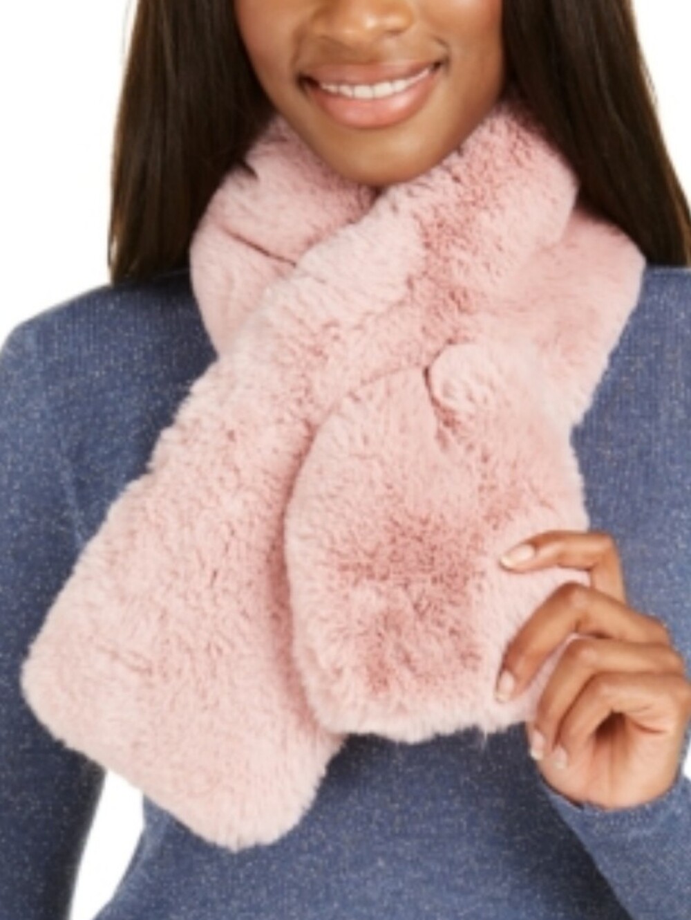 INC International Concepts Blush Pink Faux Fur Scarf. NWT Fall Gifts Several Avl